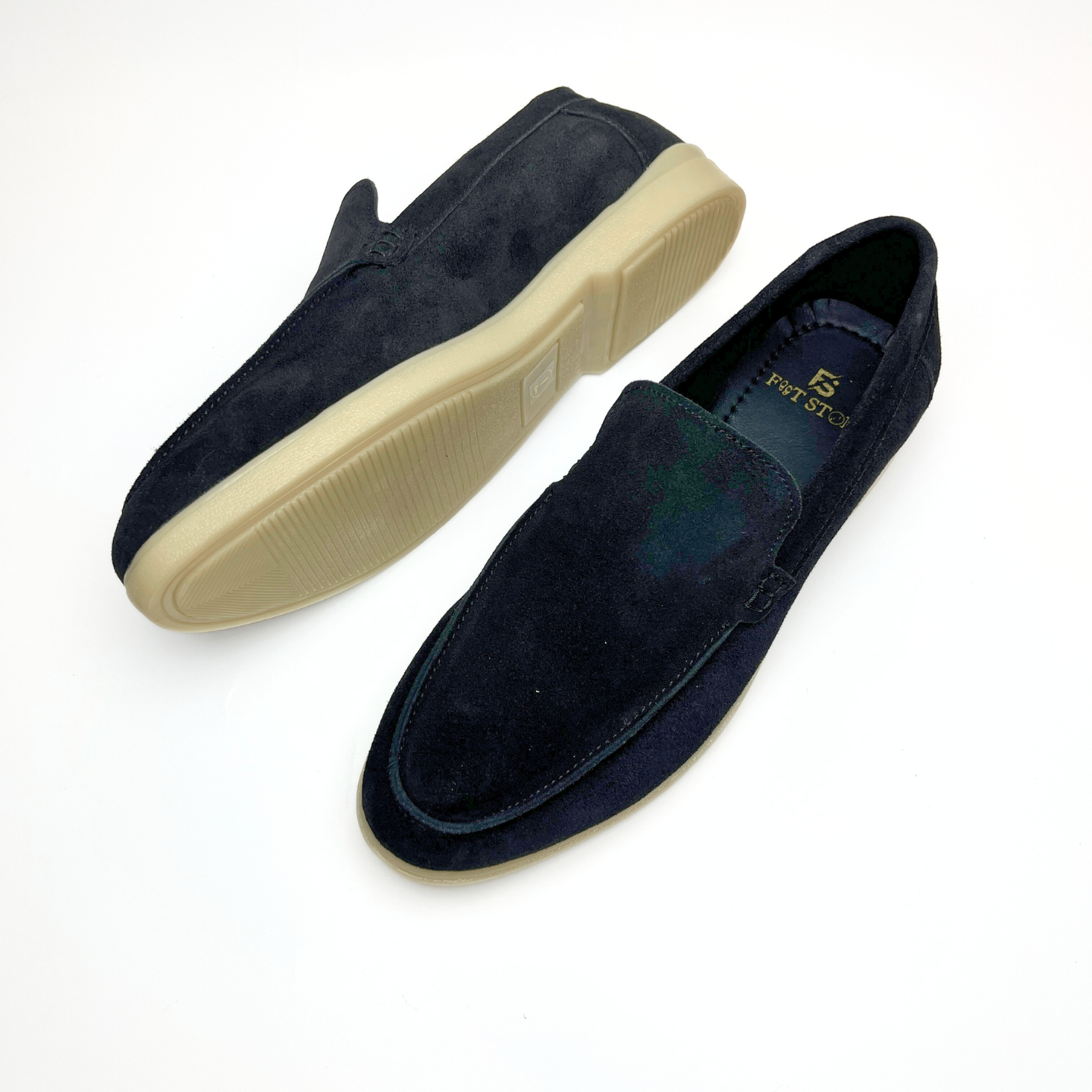 Old Money Suede Leather Loafers (Black)