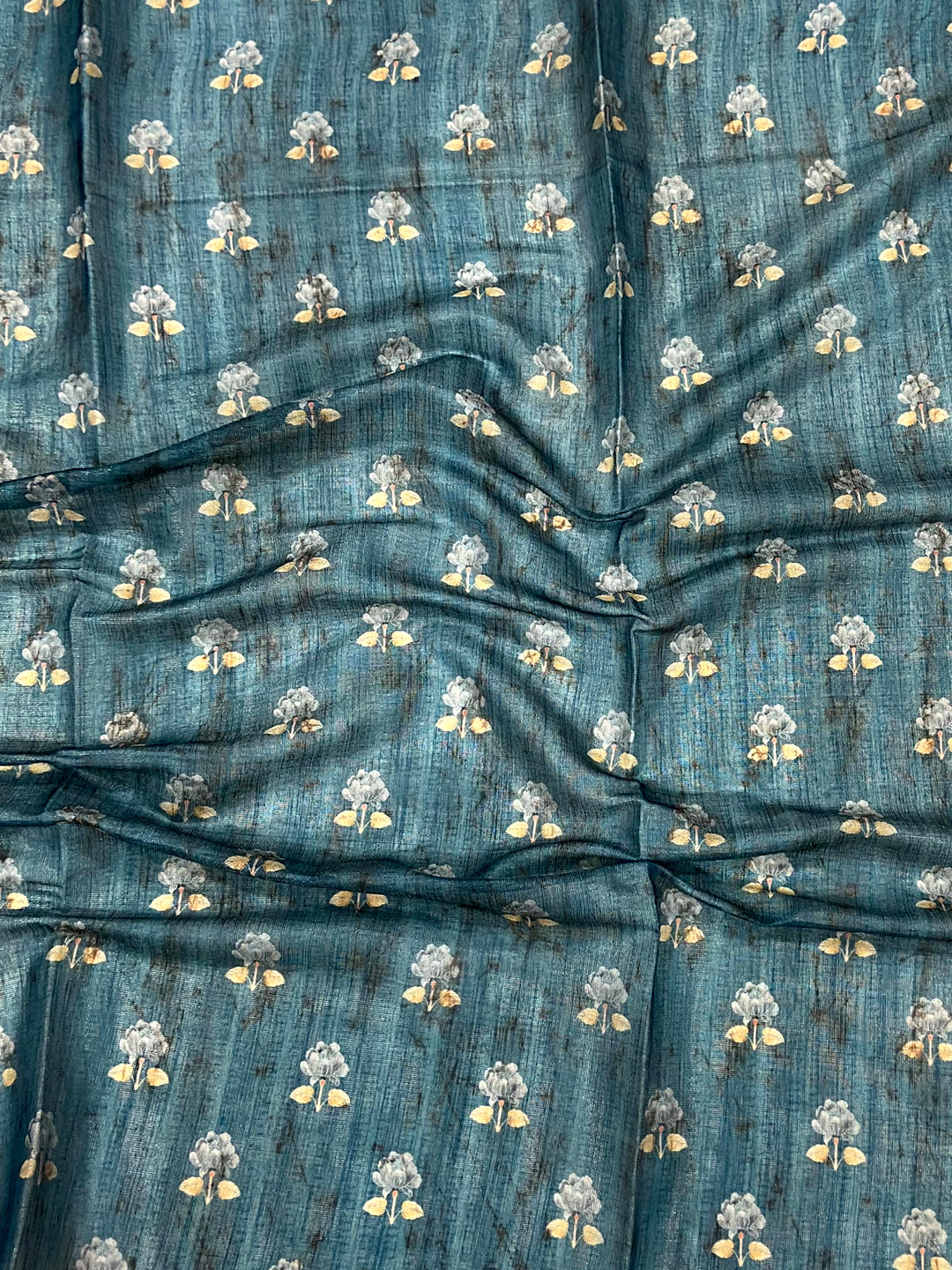 Rama Tissue Chanderi Kalamkari Saree by My Store