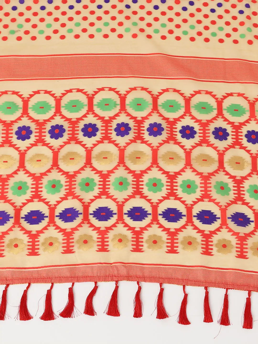 Stylish Dhakai Jamdani Light Weight Cotton Silk Saree by My Store