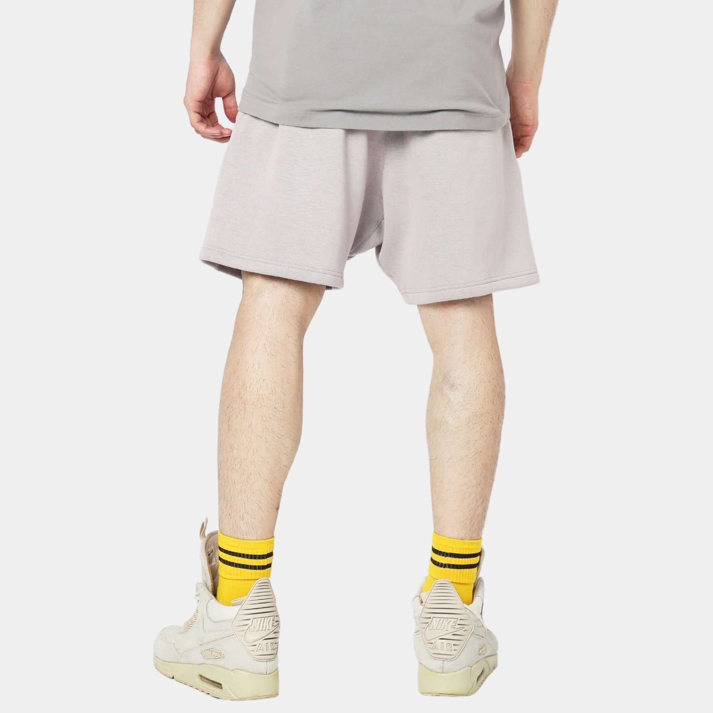 Grey Solid Relaxed Fit Shorts
