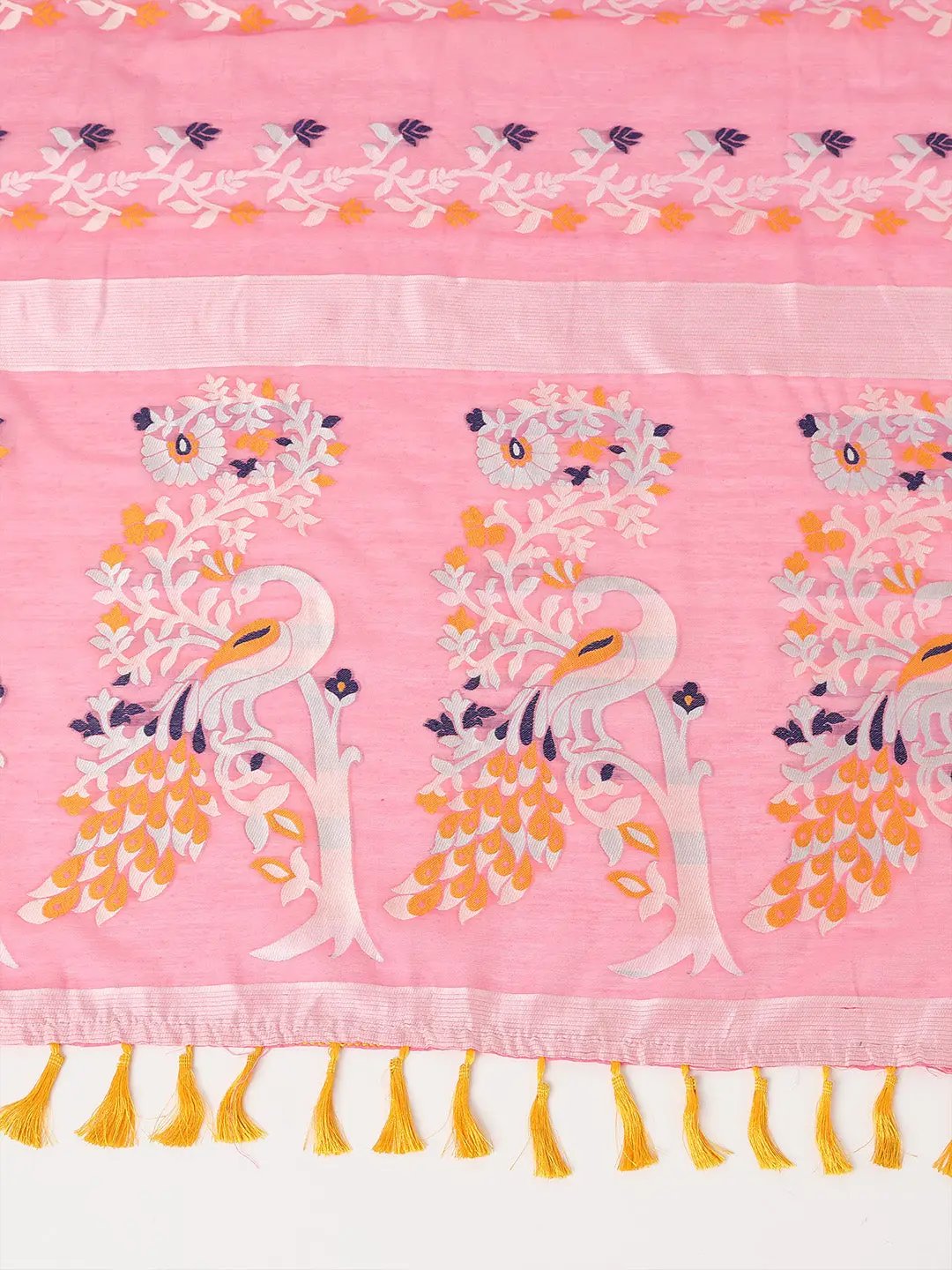 Lovely Dhakai Jamdani Light Weight Cotton Silk Saree by My Store