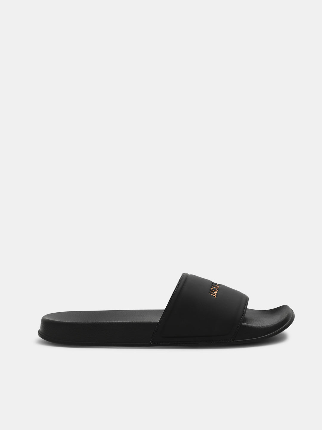 Black Small Logo Pool Sliders