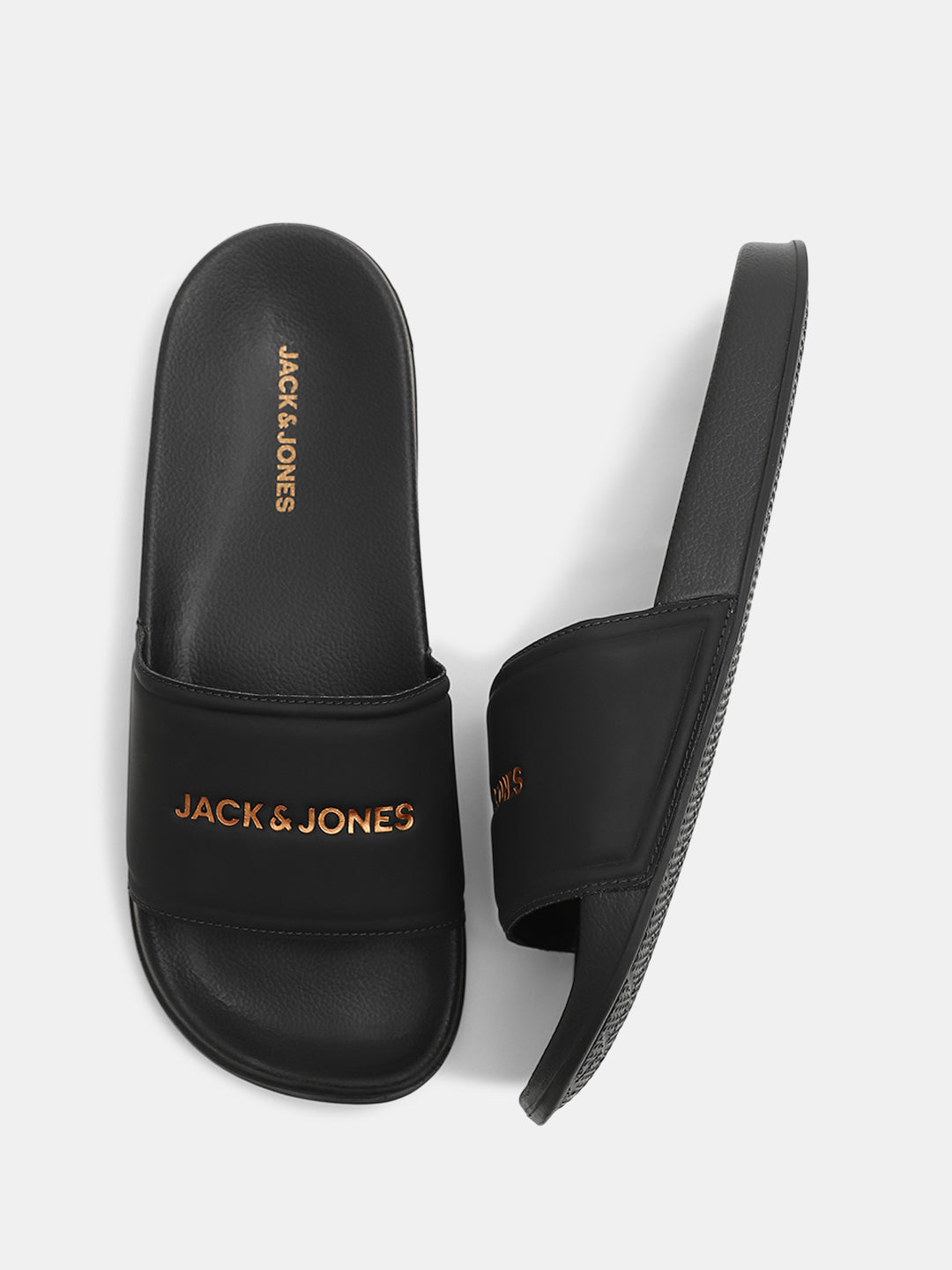 Black Small Logo Pool Sliders