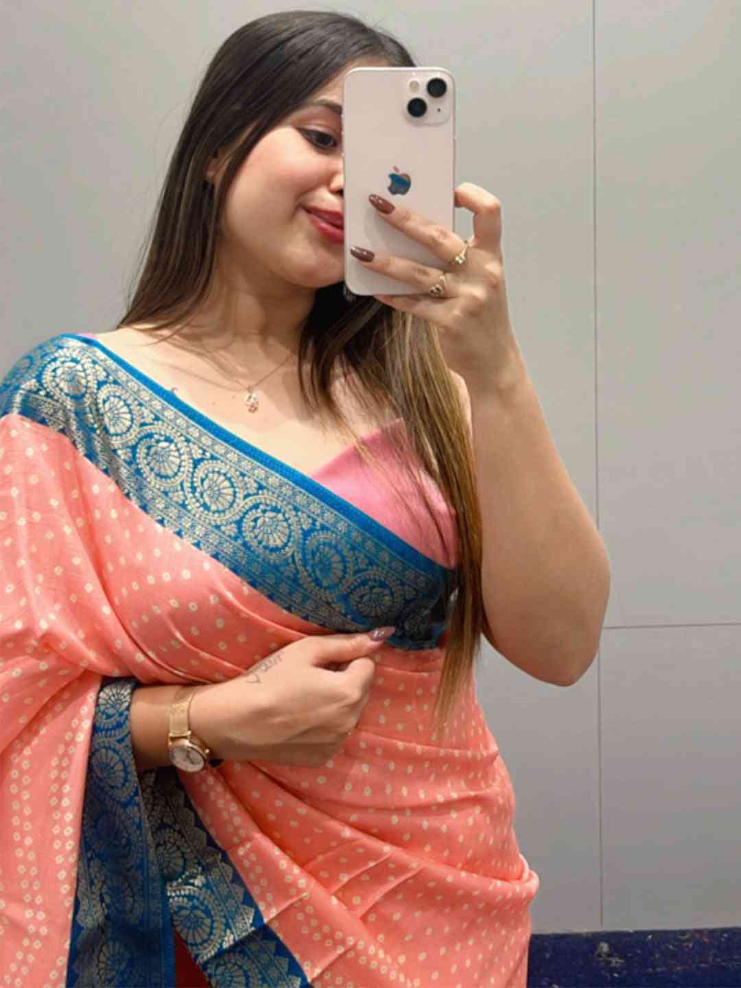 Pure Woven Printed Viscose Saree With Bandhej Motifs by My Store