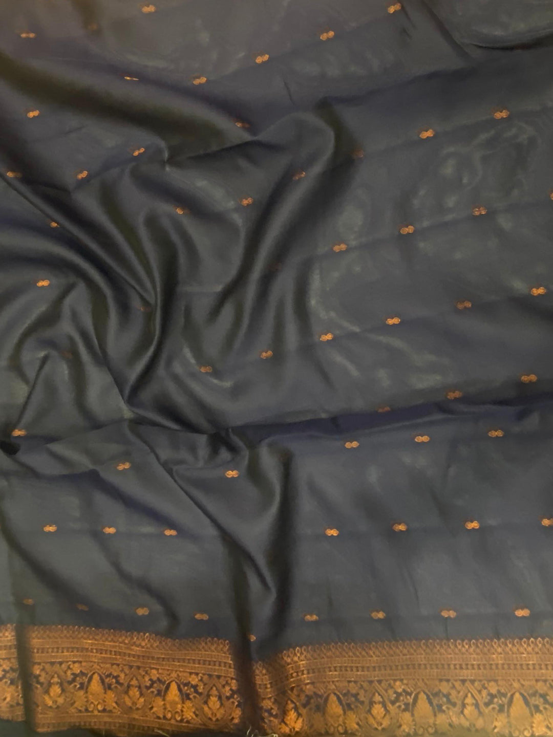 Pastel Peach Kanjivaram Tissue Saree With Gold Zari Weaving by My Store