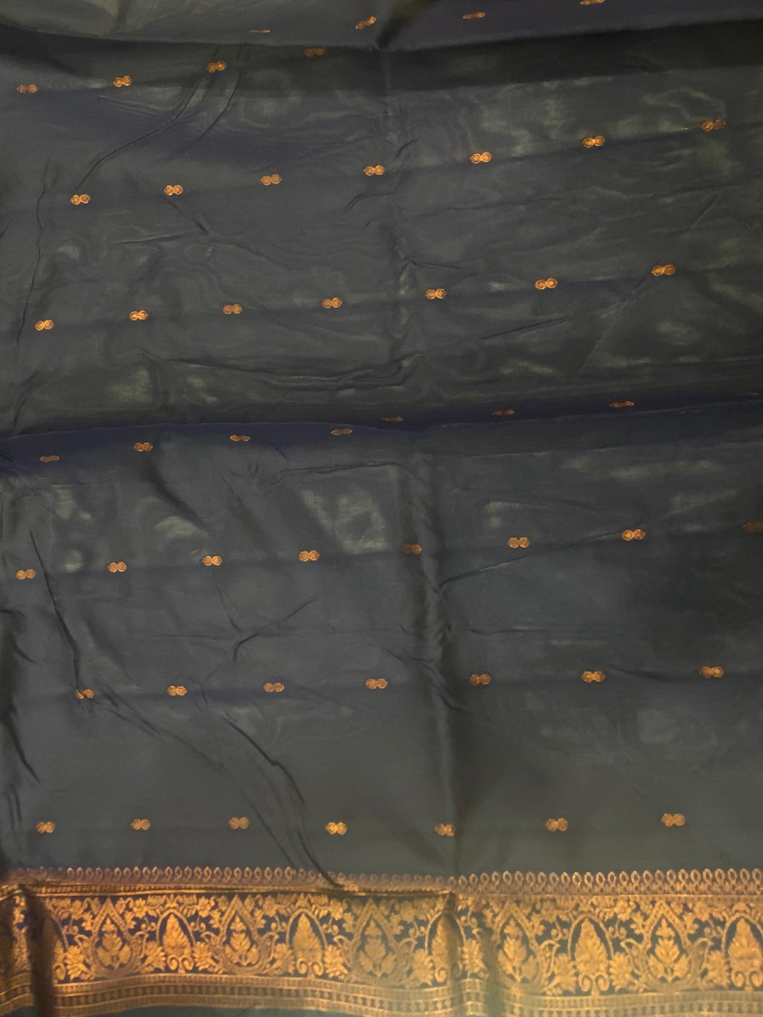 Pista Kanjivaram Tissue Saree With Gold Zari Weaving by My Store