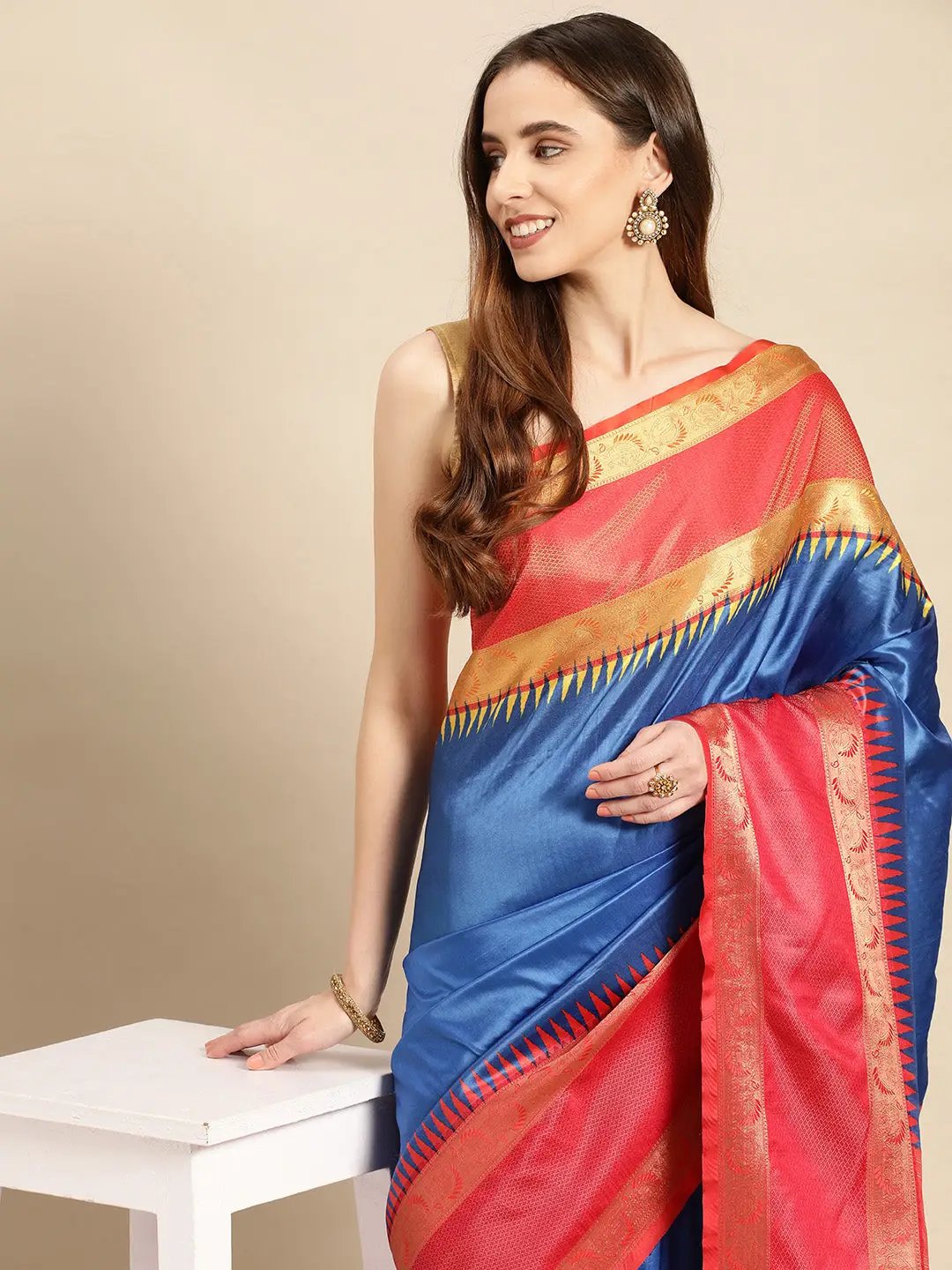 Exclusive Ganga Jamuna Pattu Border Banarasi Soft Silk Saree by My Store