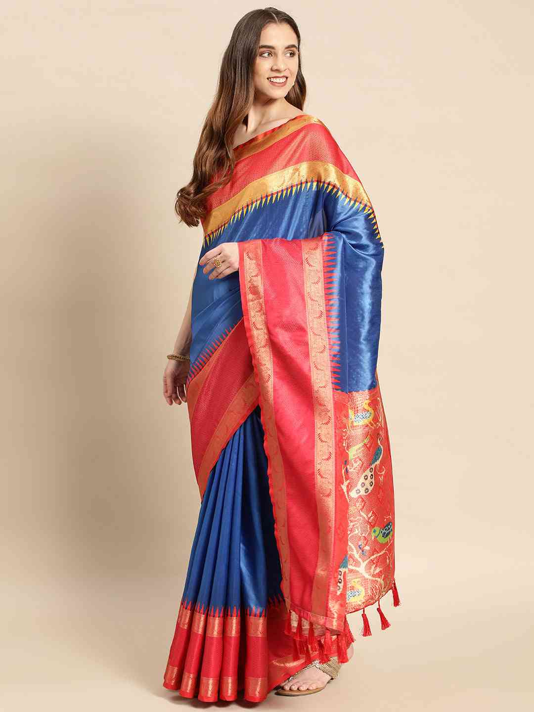 Exclusive Ganga Jamuna Pattu Border Banarasi Soft Silk Saree by My Store