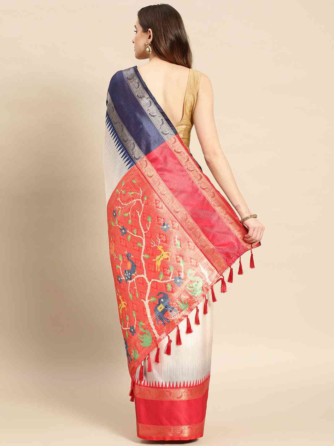 Exclusive Ganga Jamuna Pattu Border Banarasi Soft Silk Saree by My Store