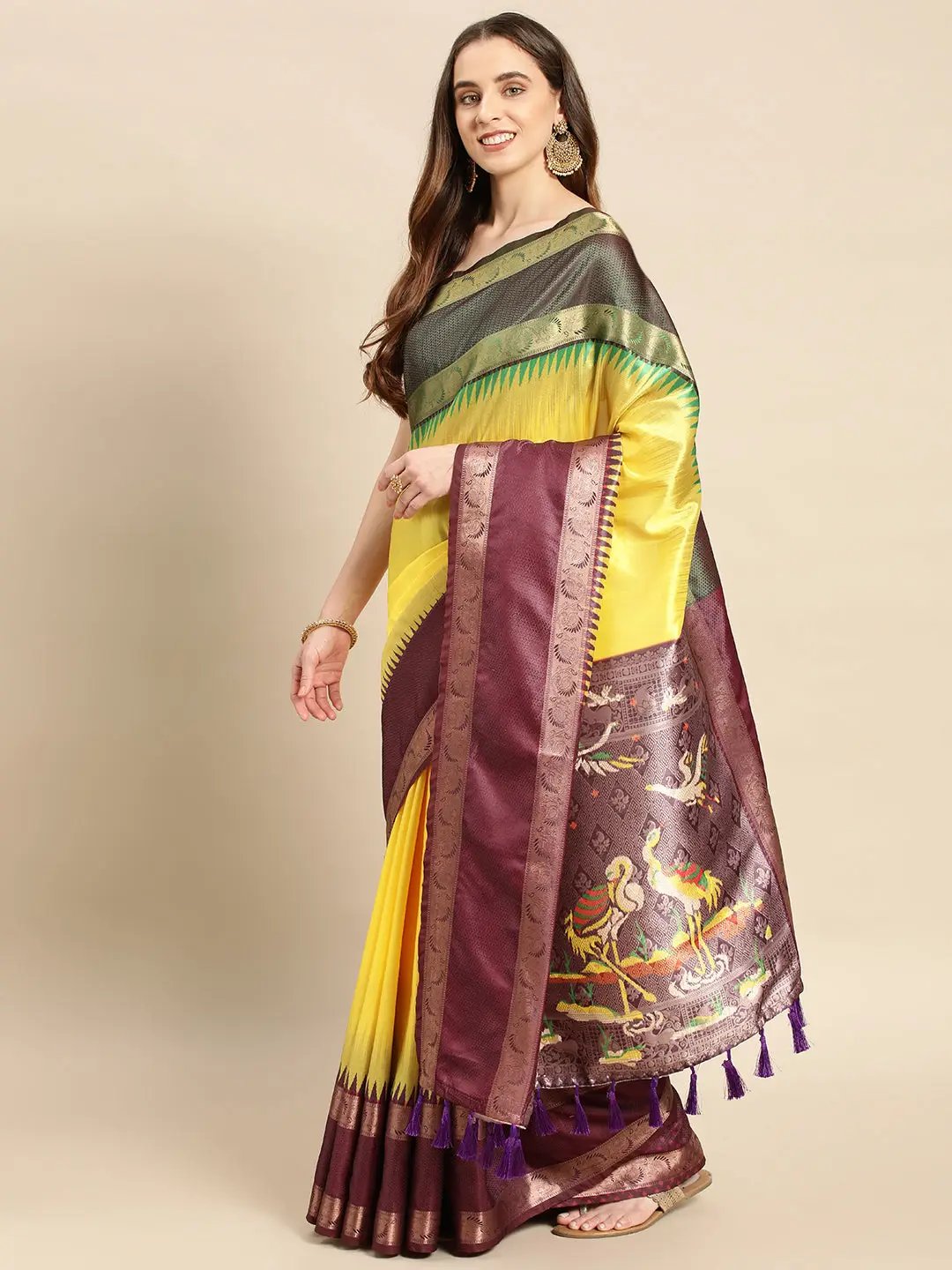 Exclusive Ganga Jamuna Pattu Border Banarasi Soft Silk Saree by My Store