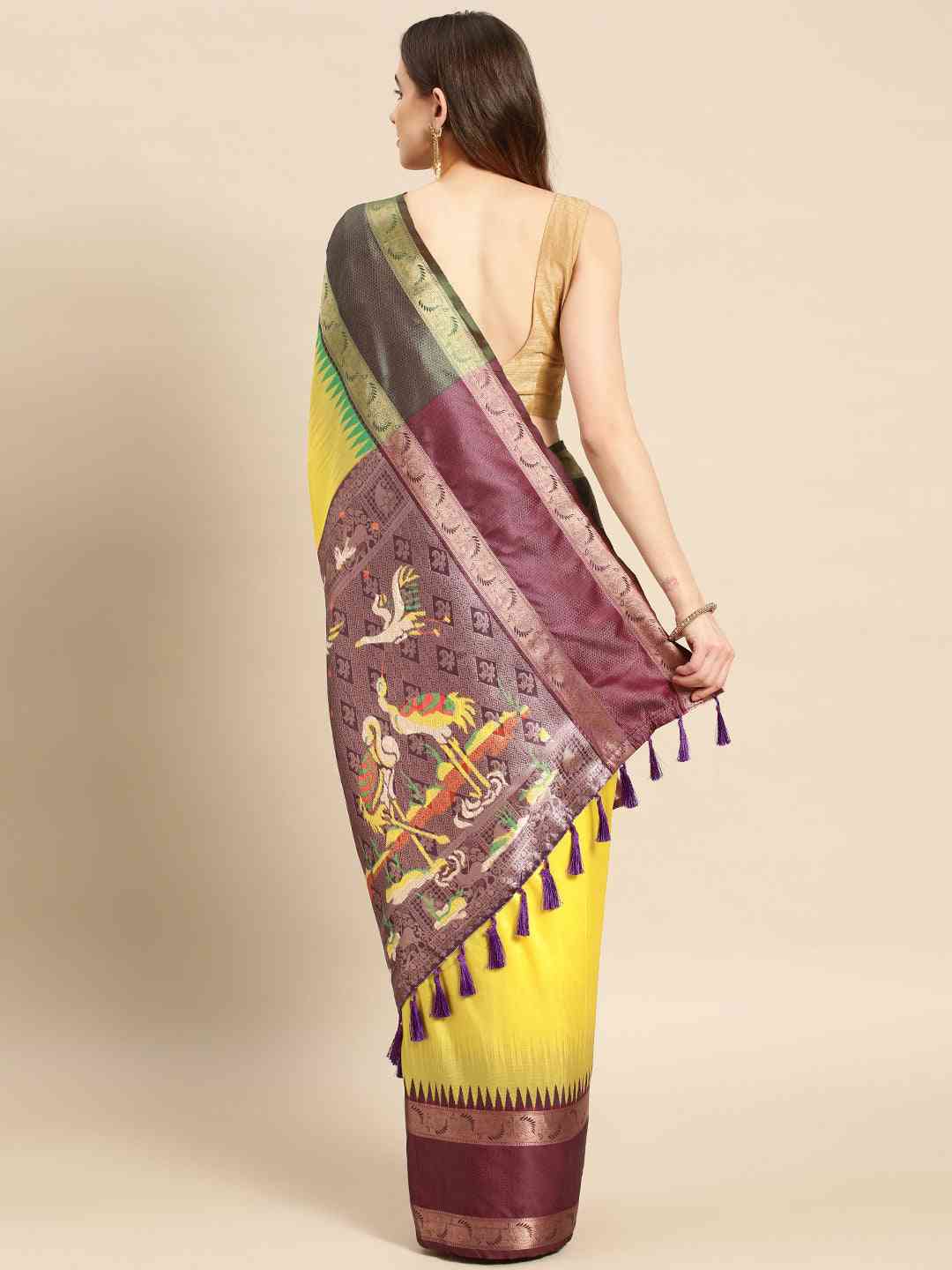 Exclusive Ganga Jamuna Pattu Border Banarasi Soft Silk Saree by My Store