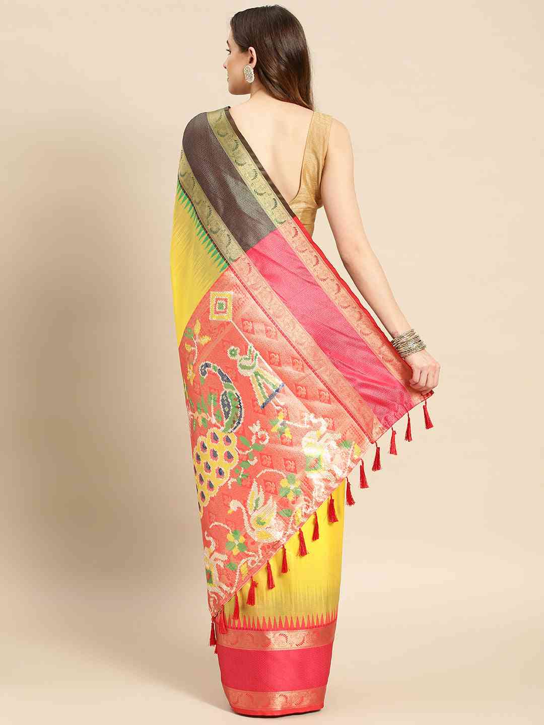 Exclusive Ganga Jamuna Pattu Border Banarasi Soft Silk Saree by My Store