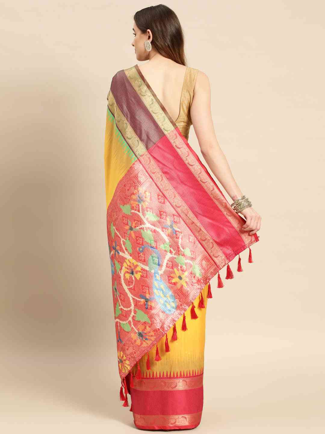 Exclusive Ganga Jamuna Pattu Border Banarasi Soft Silk Saree by My Store