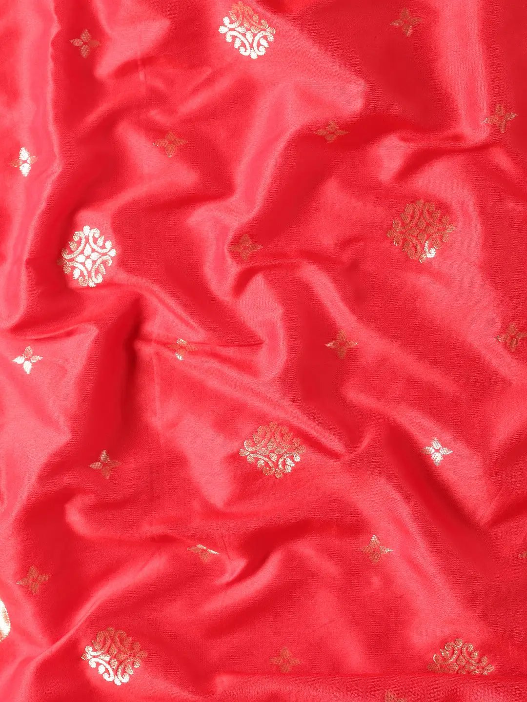 Red Colour Yevla Paithani Minakari Work Silk Saree by My Store