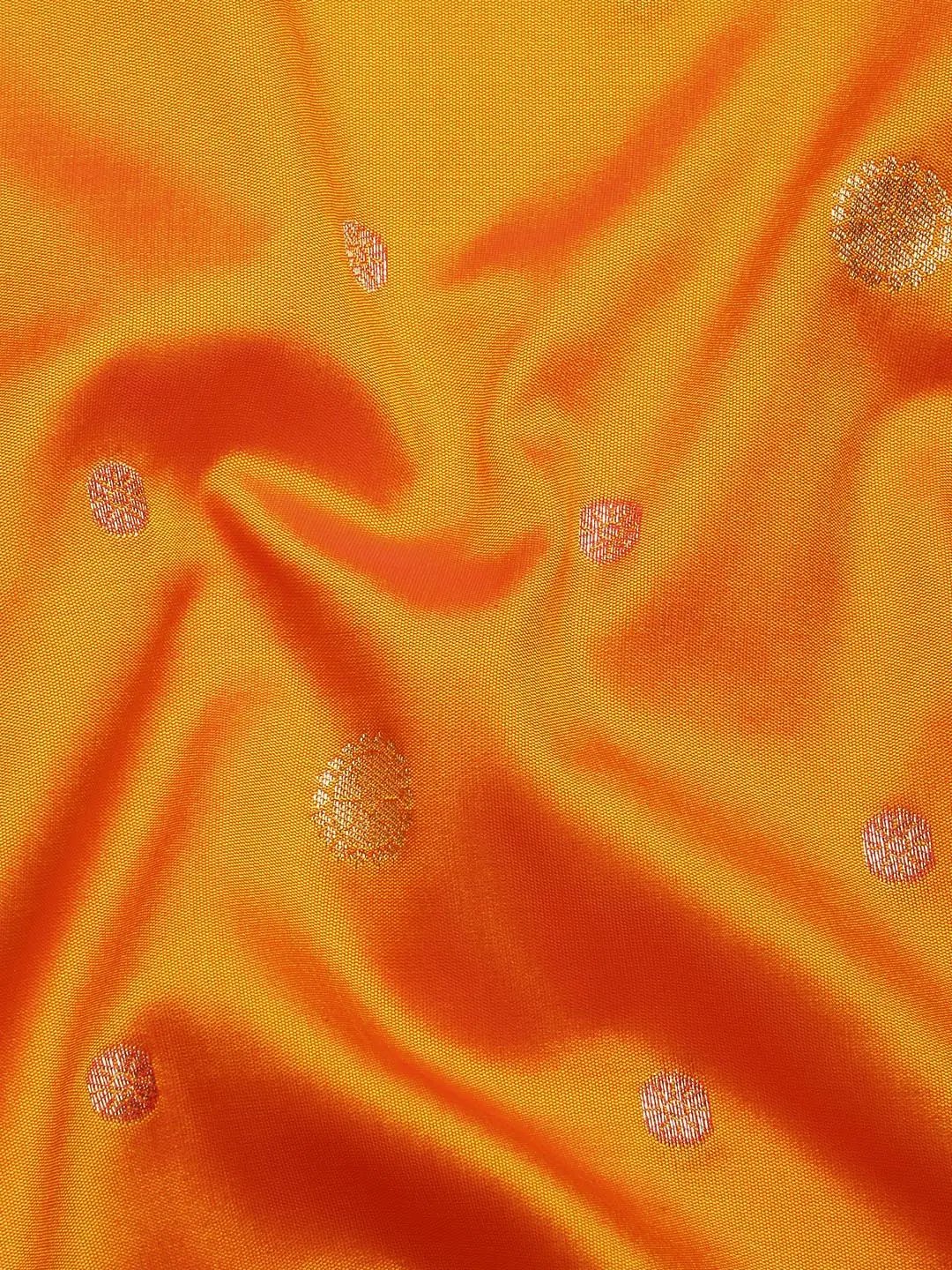Exquisite Yevla Paithani Minakari Work Silk Saree in Orange Colour by My Store