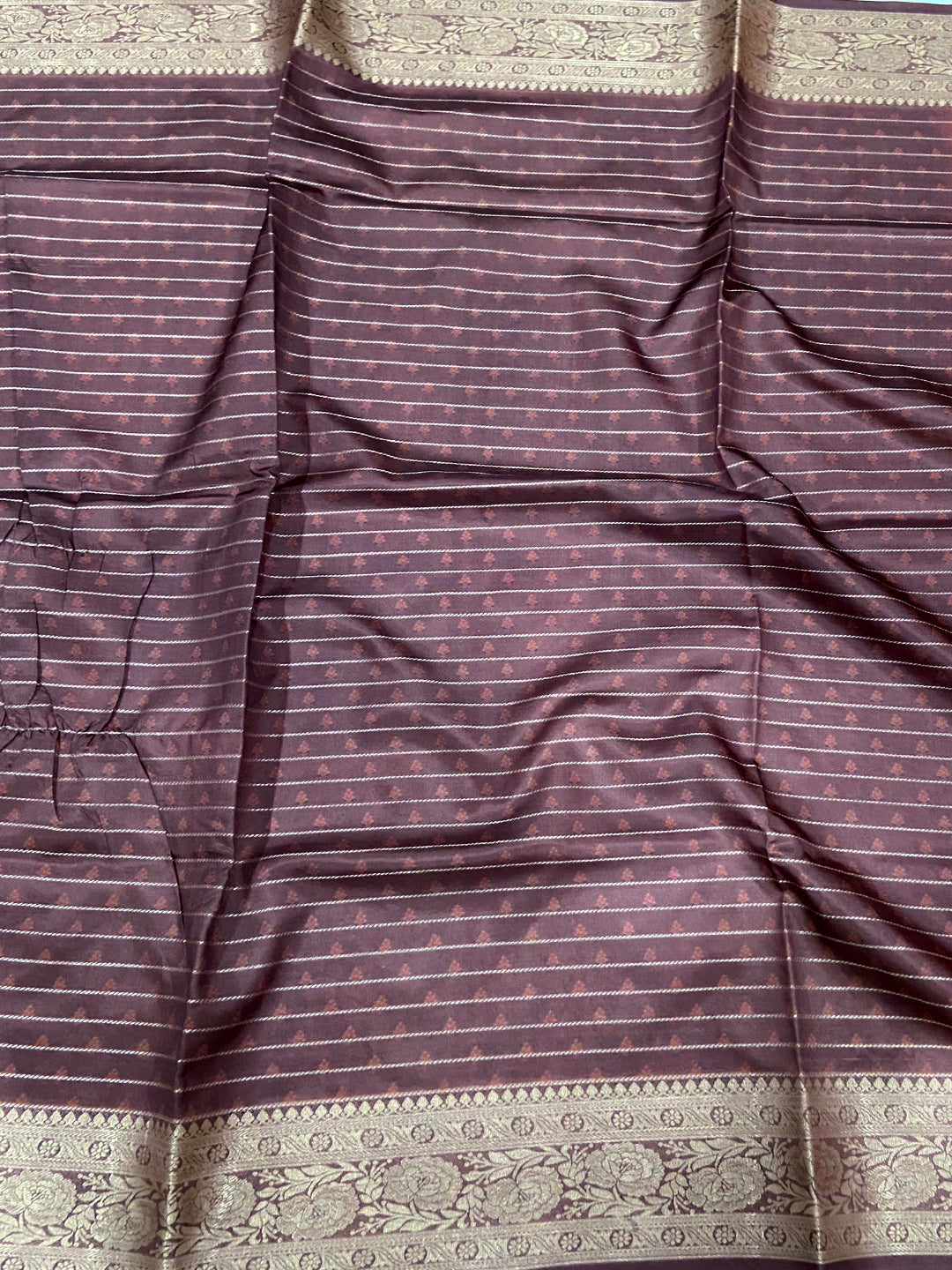 Pink Chex Radiance Banarasi Silk Saree by My Store