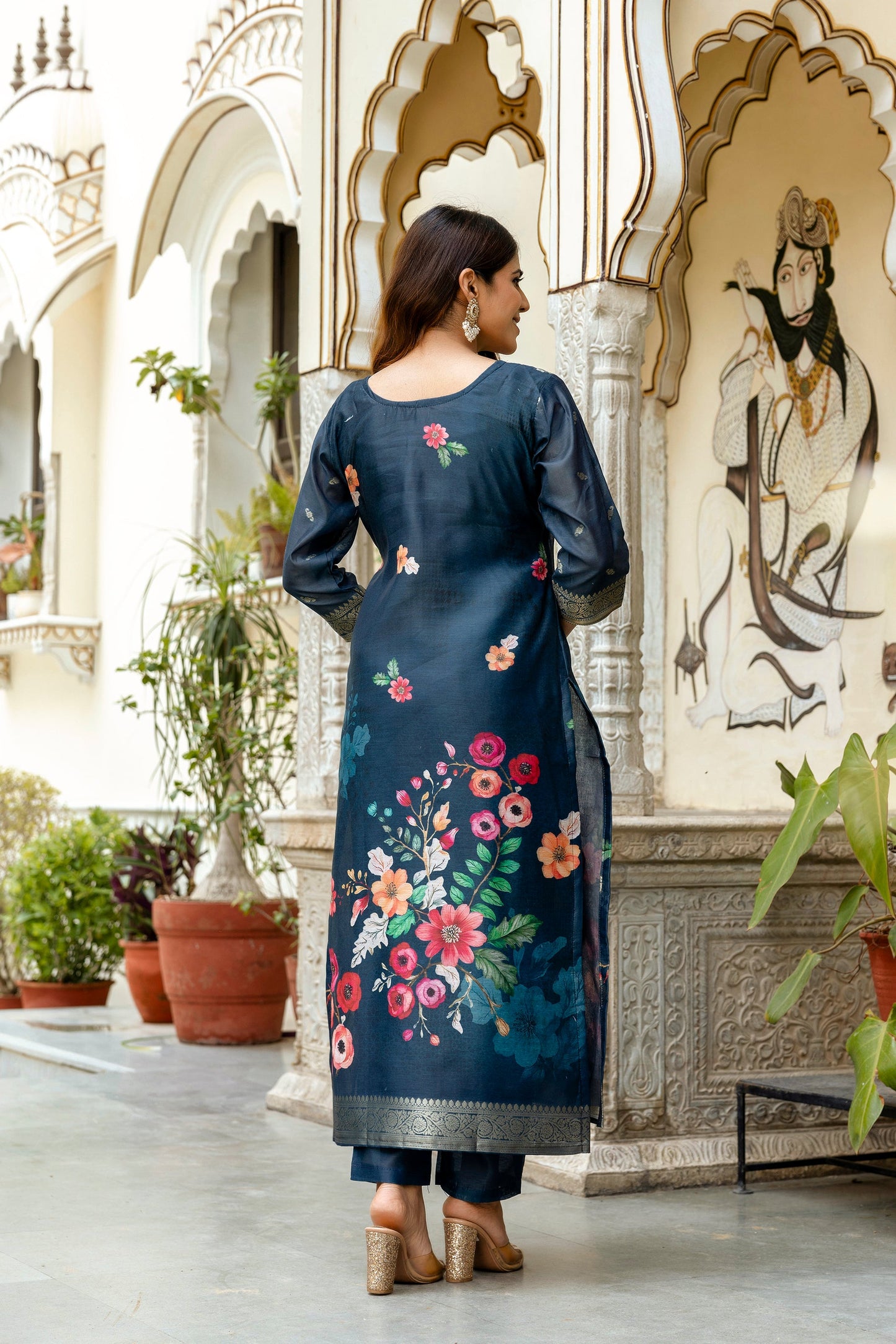 Stylish Blue Printed Kurta for Women – Casual & Ethnic Wear