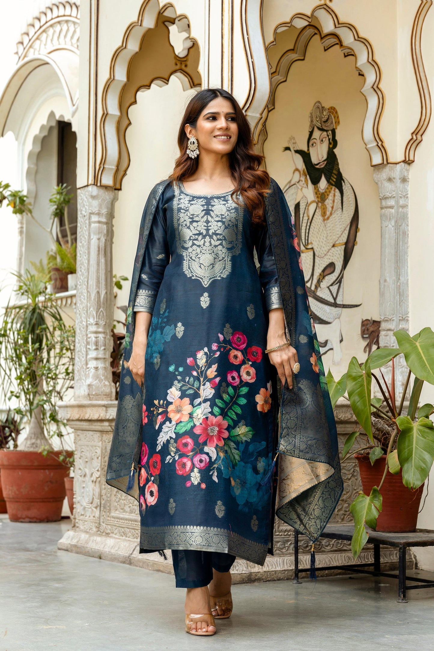 Stylish Blue Printed Kurta for Women – Casual & Ethnic Wear