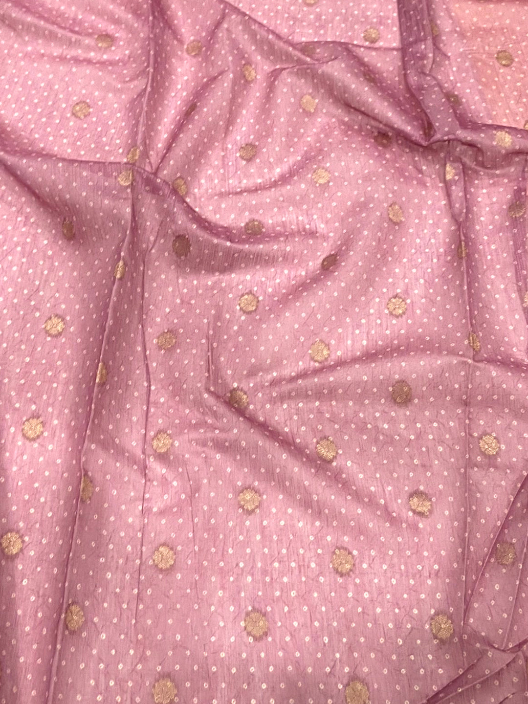 Lavender Digital Block Placement Print Saree by My Store