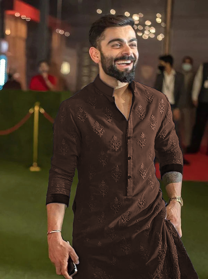 Virat Kohli's Fashionable Embroidered Kurta