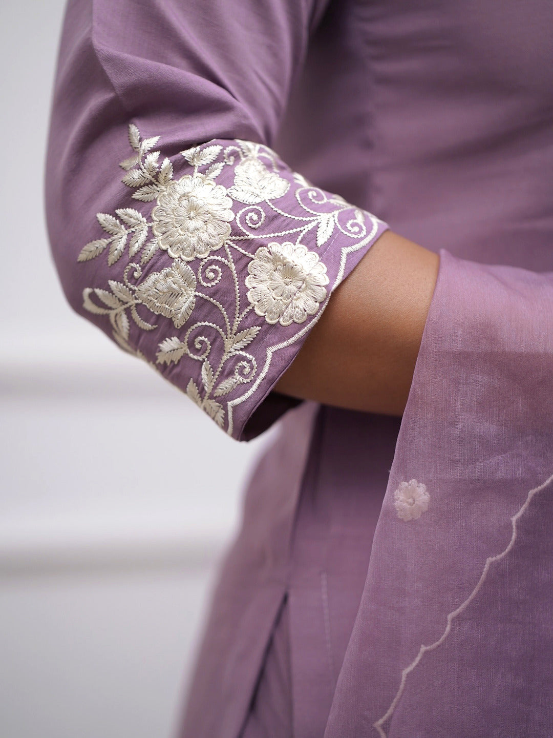 Party Wear Light Purple Kurta Set