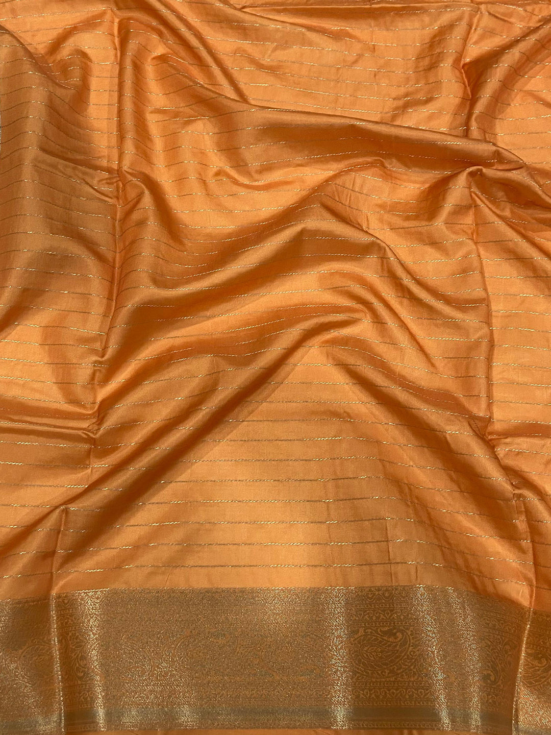 Pista Soft Silk Gold Zari Kalamkari Chex Saree by My Store