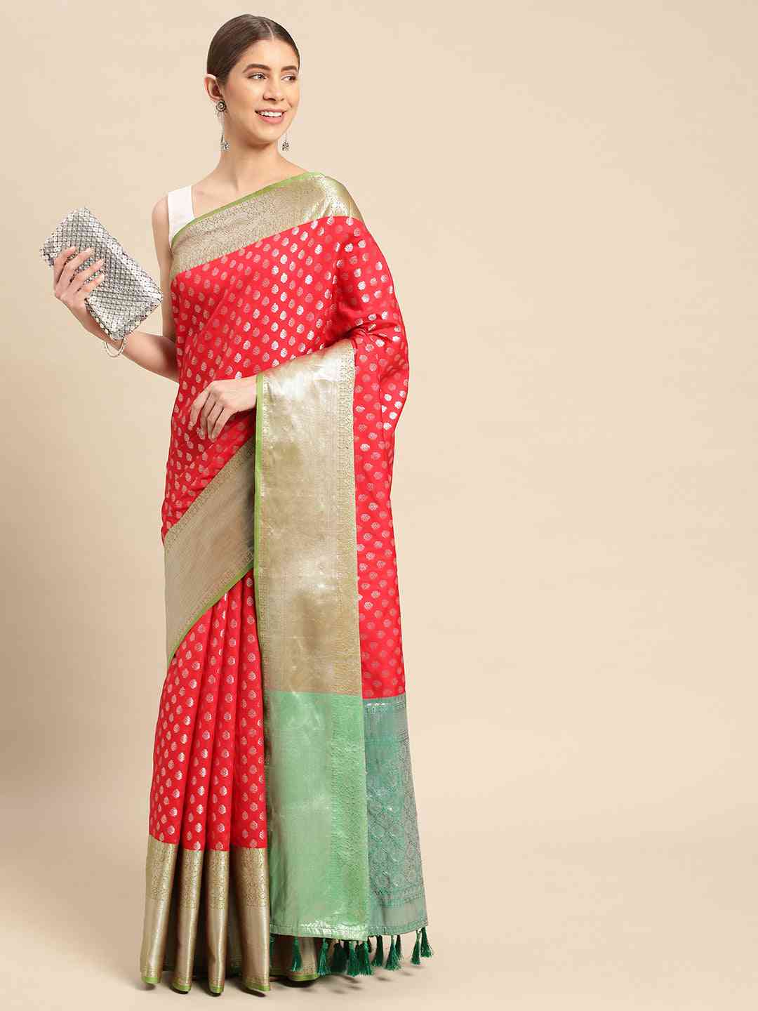 Banarasi Katan Silk Butti Design Festive Wear Saree