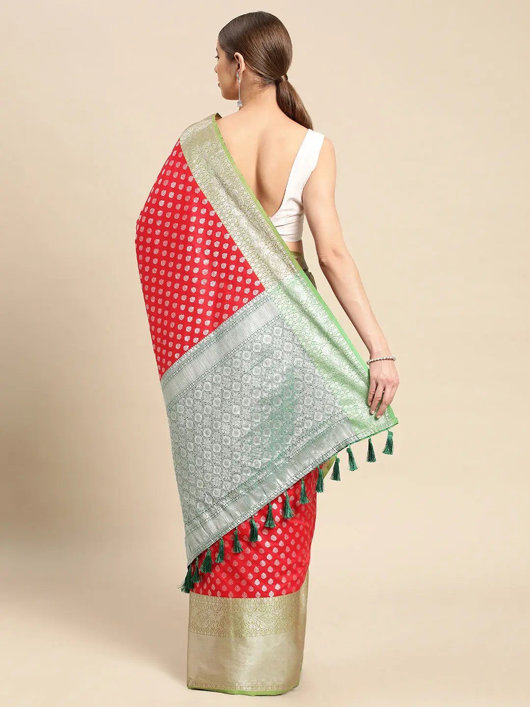 Banarasi Katan Silk Butti Design Festive Wear Saree