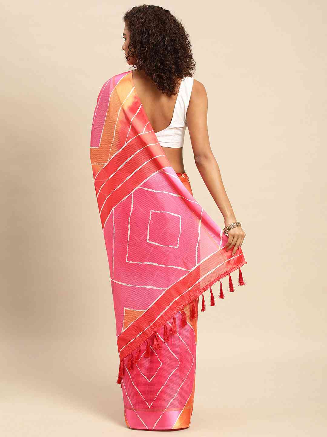 Soft Satin Kota Doriya Batik Digital Print Saree by My Store