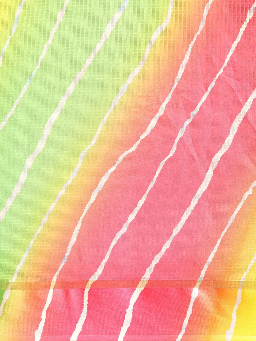 Soft Satin Kota Doriya Batik Digital Print Saree by My Store