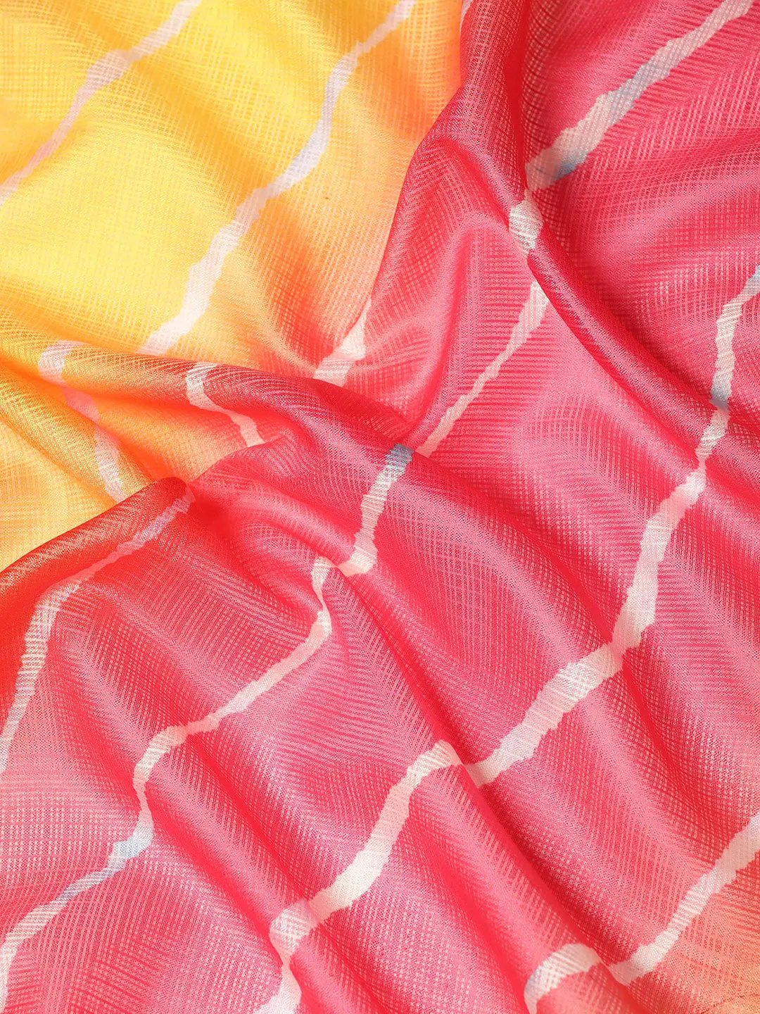Soft Satin Kota Doriya Batik Digital Print Saree by My Store