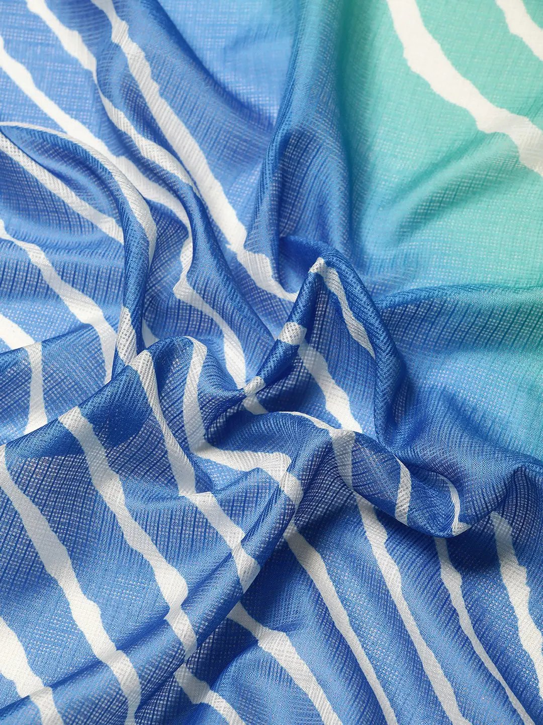 Soft Satin Kota Doriya Batik Digital Print Saree by My Store