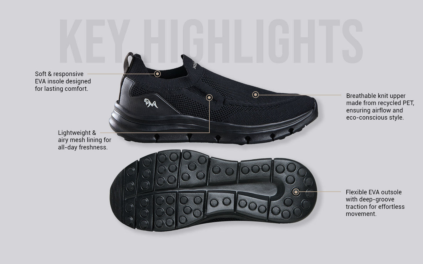 Breathe Ease Slip Ons : Black by My Store