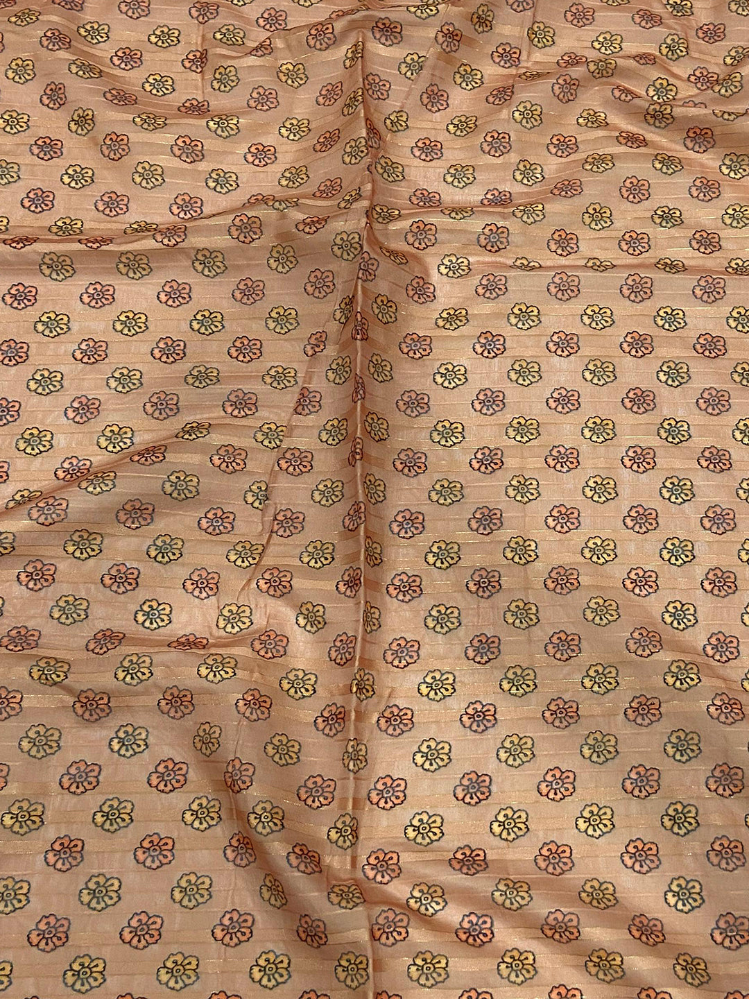 Peach Blossom Kalamkari Saree by My Store