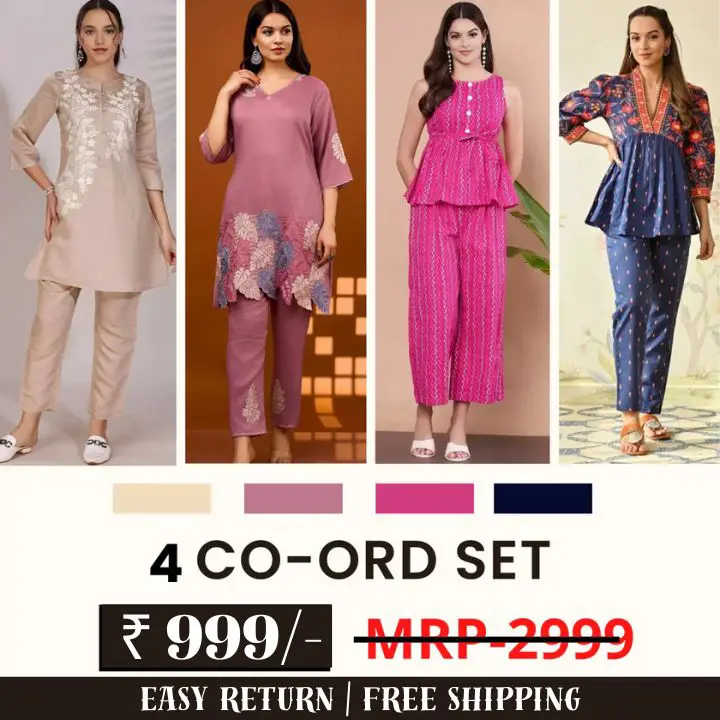 Stylish & Versatile 4 Co-ord Set Combo for Women | COMBO - 11