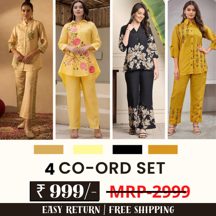 Stylish & Versatile 4 Co-ord Set Combo for Women | COMBO - 14 by My Store