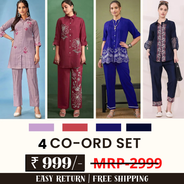 Stylish & Versatile 4 Co-ord Set Combo for Women | COMBO - 17 by My Store