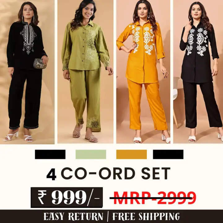 Stylish & Versatile 4 Co-ord Set Combo for Women | COMBO - 23