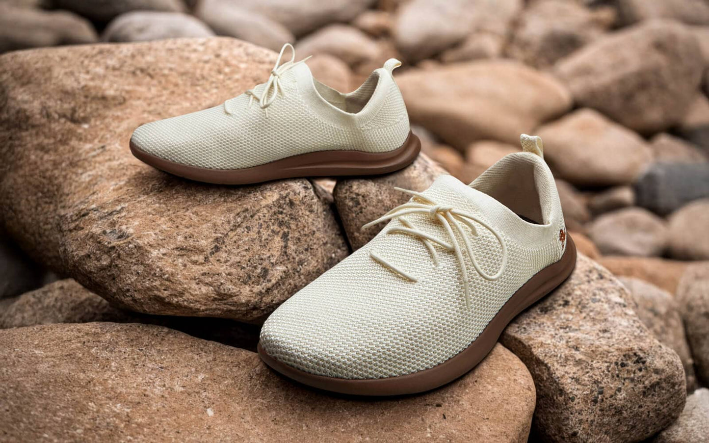 ReLive Knit Sneakers : Tusk Ivory / Brown Sole by My Store