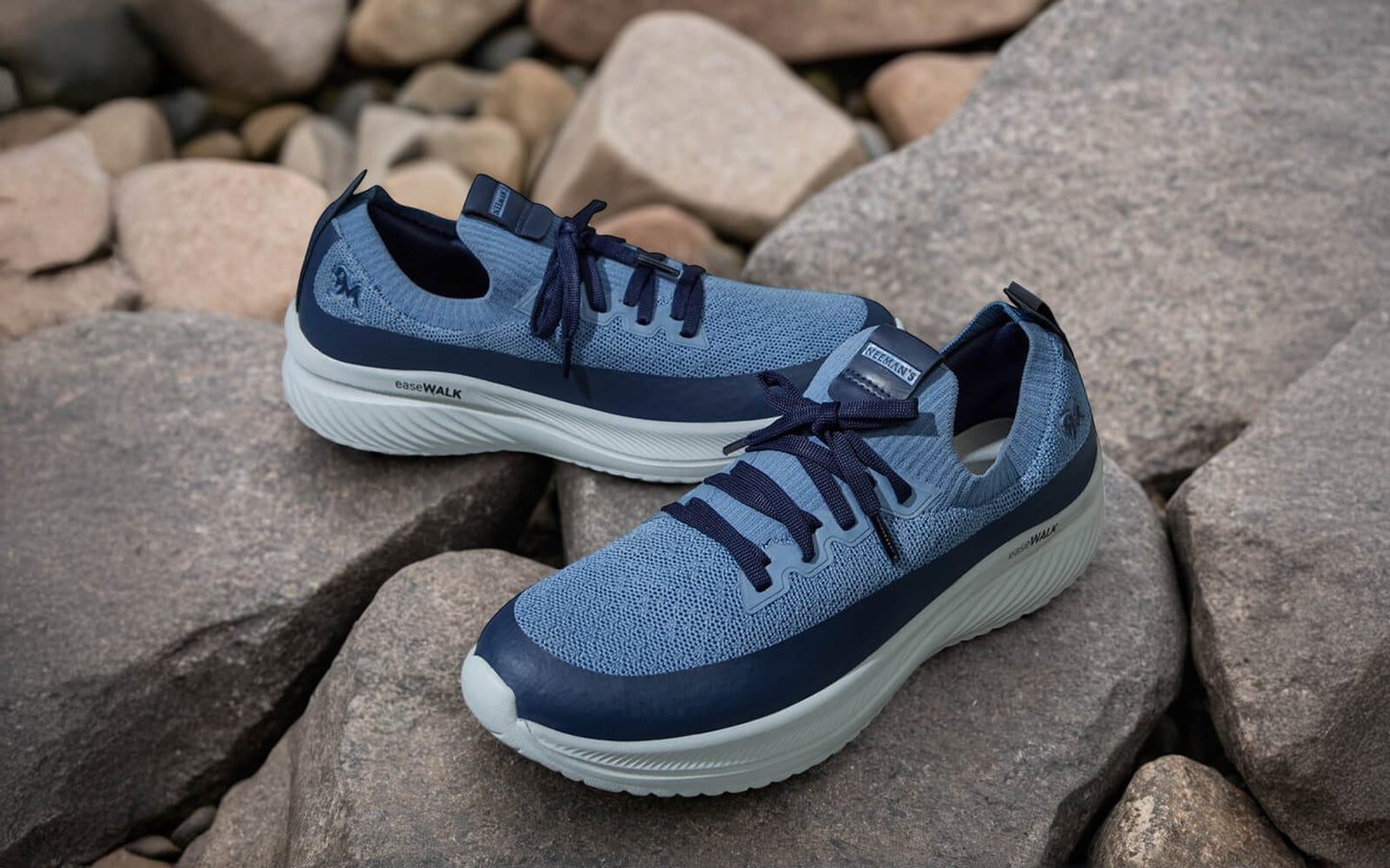 Ease Walk Sneakers : Blue by My Store