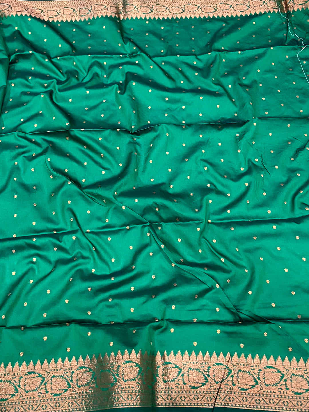 Rama Soft Silk Coppar Zari Weaving Saree by My Store