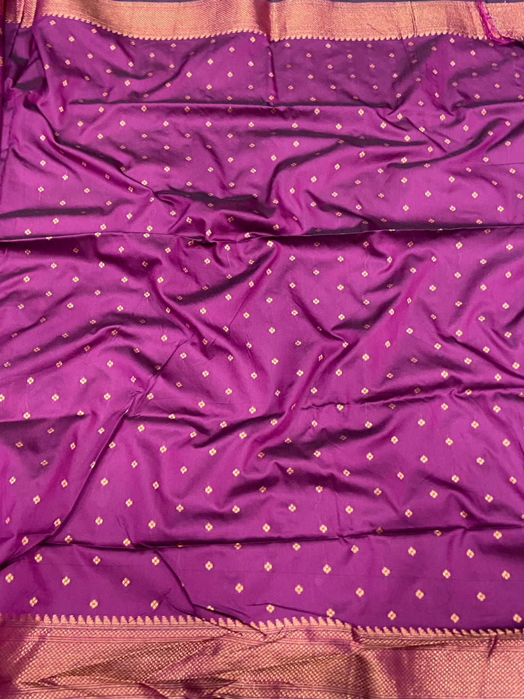 Deep Wine Copper Elegance Soft Silk Saree by My Store