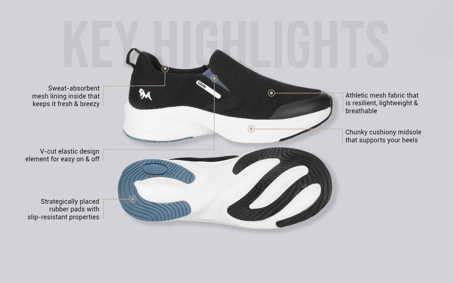 The Dependables – Black-Blue | Durable & Stylish Black-Blue Sneakers for Daily Comfort