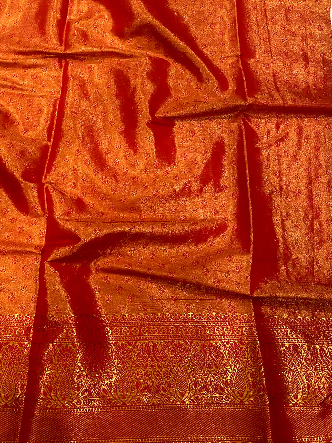 Regal Red Zigzag Dharmavaram Silk Saree by My Store