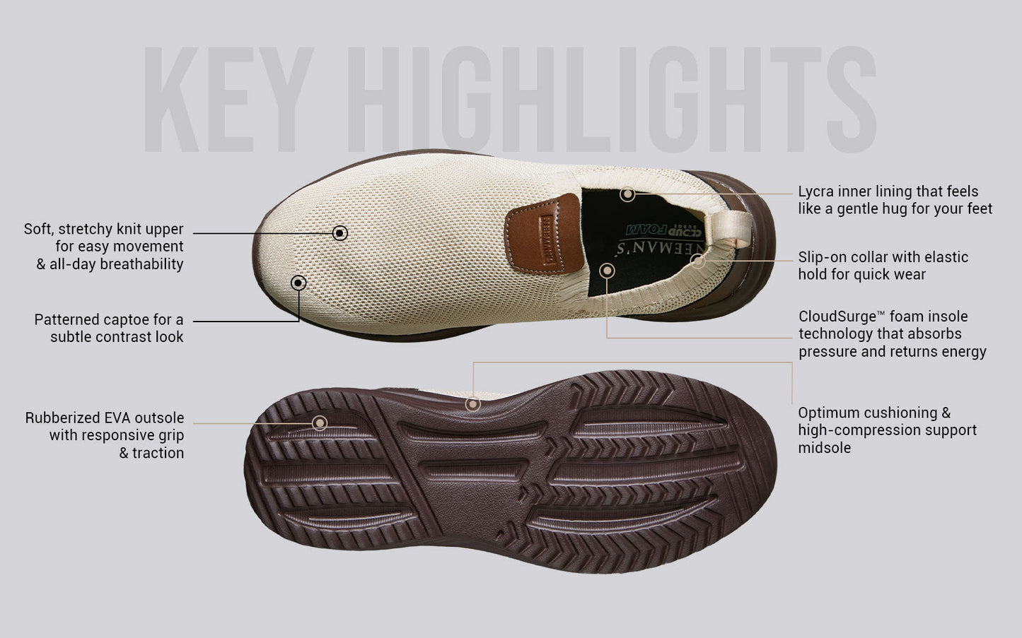 Ease Walk Neo : Ivory Brown by My Store