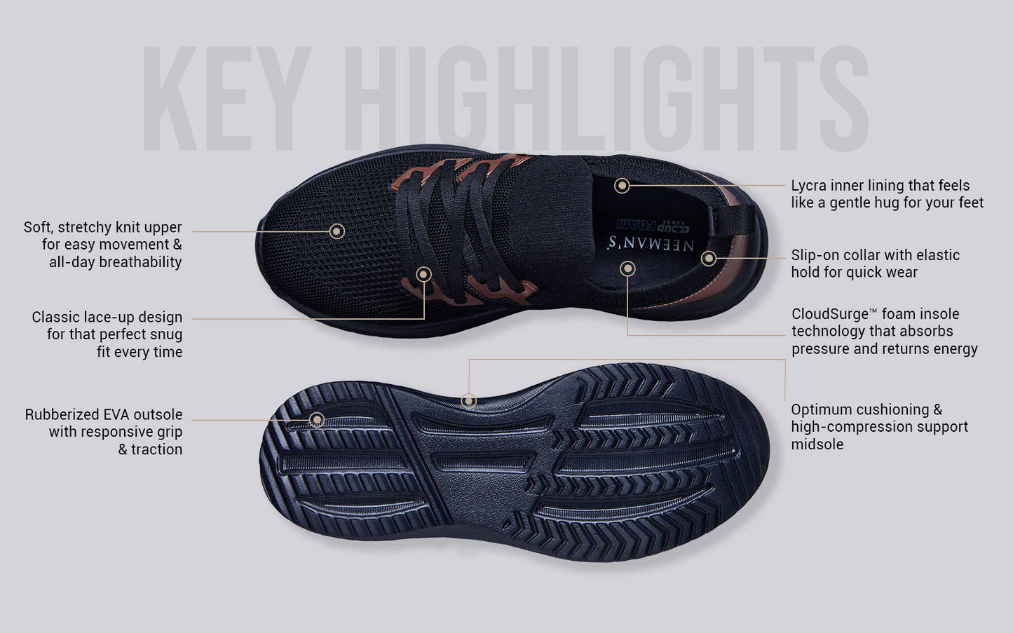 Ease Walk Snug : Black by My Store