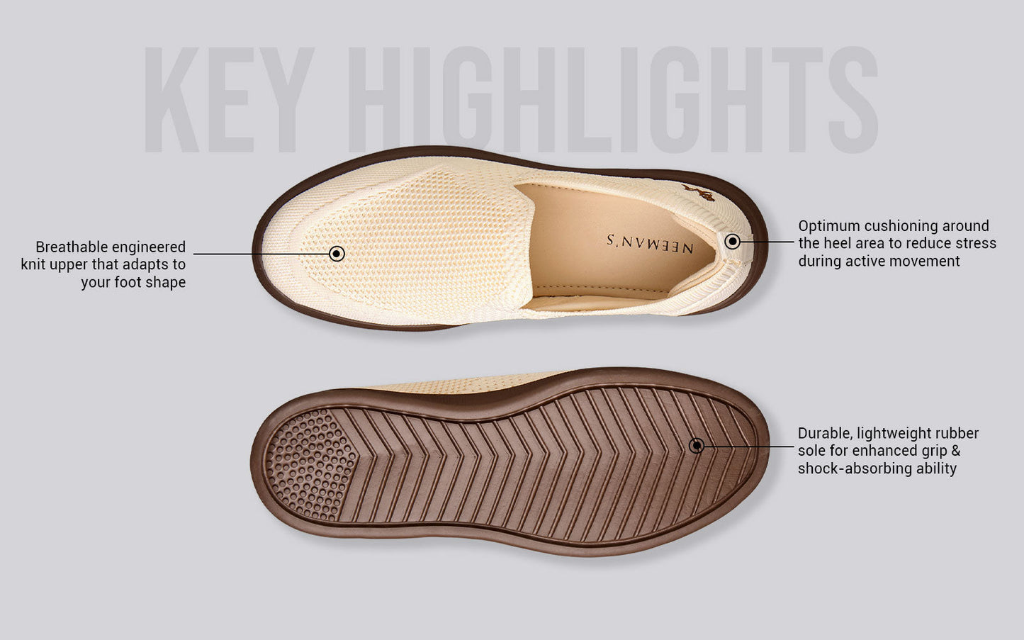 Elevate Slip Ons : Ivory by My Store