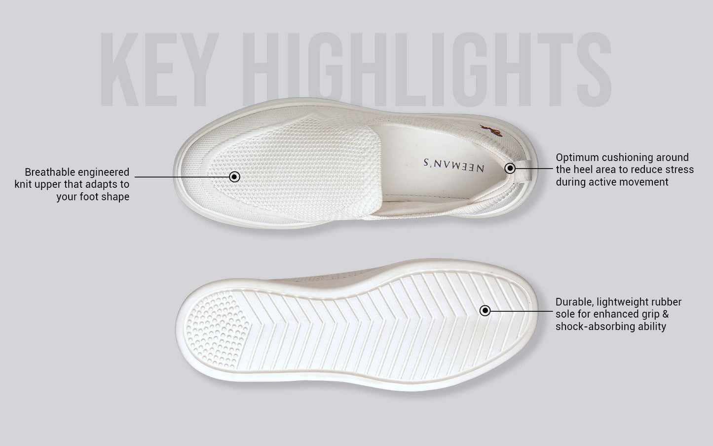 Elevate Slip Ons : White by My Store