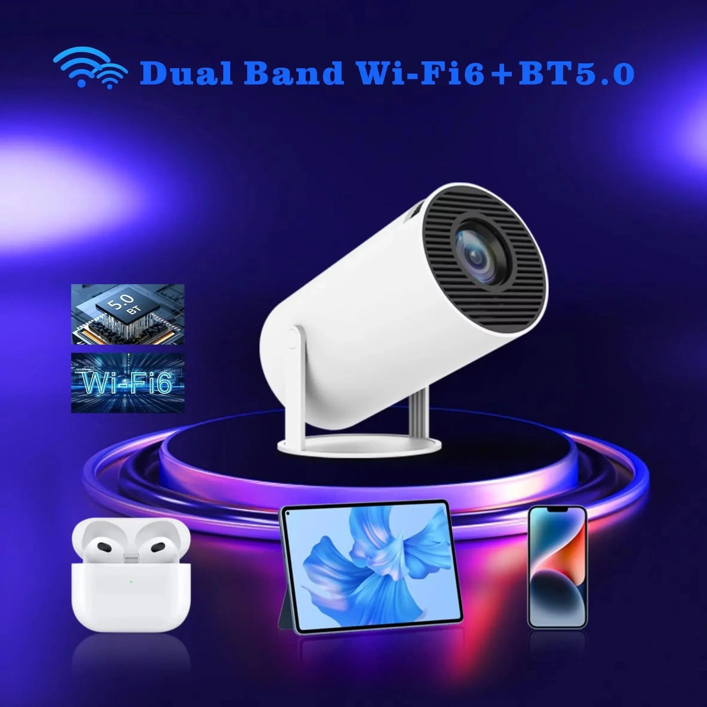 TecSox HY300 LED Projector – Full HD Smart Home Theater Mini 4K Projector Price Rs 2,999