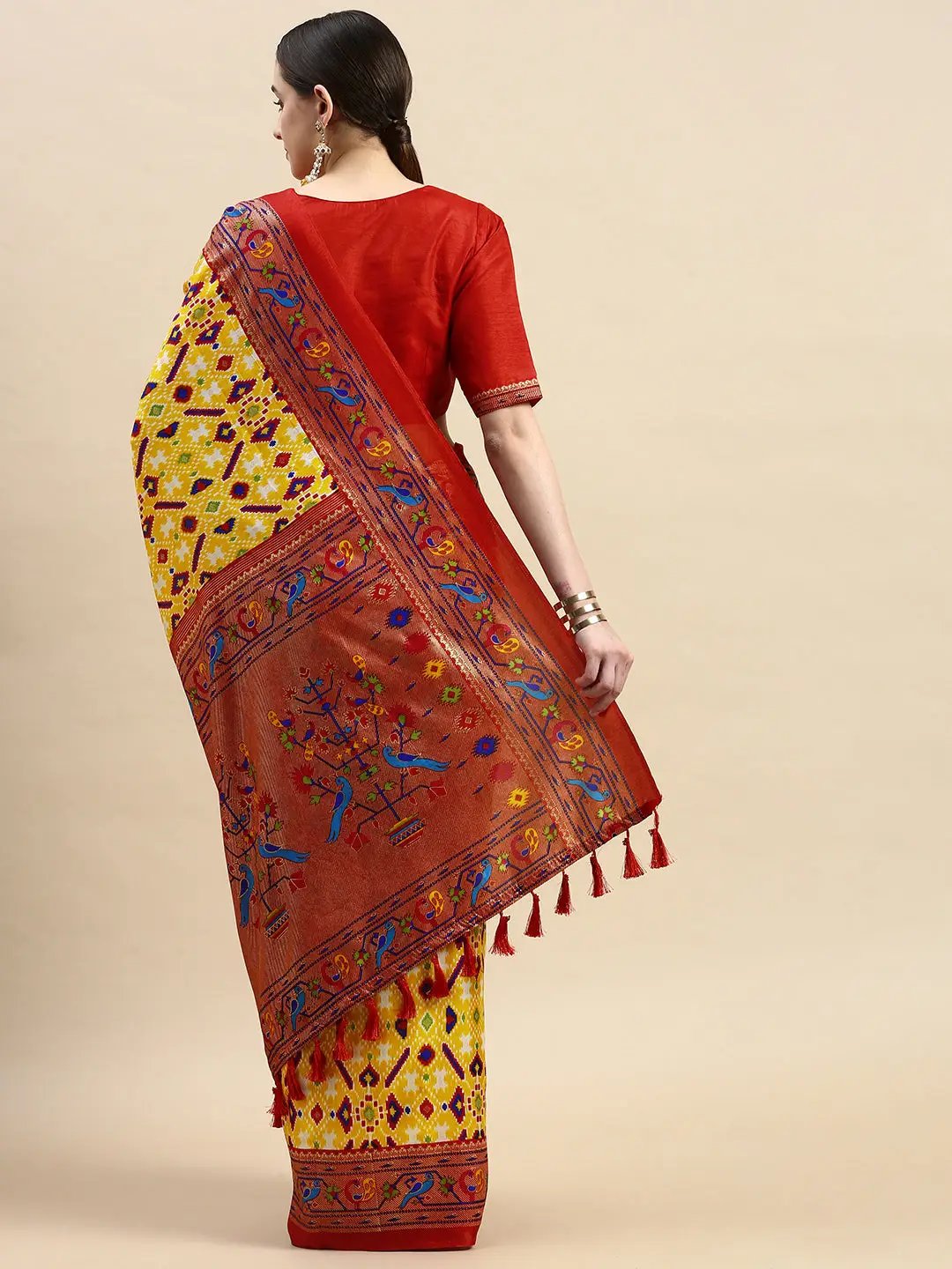 Design Soft Chanderi Silk Patola Festive Wear Saree by My Store